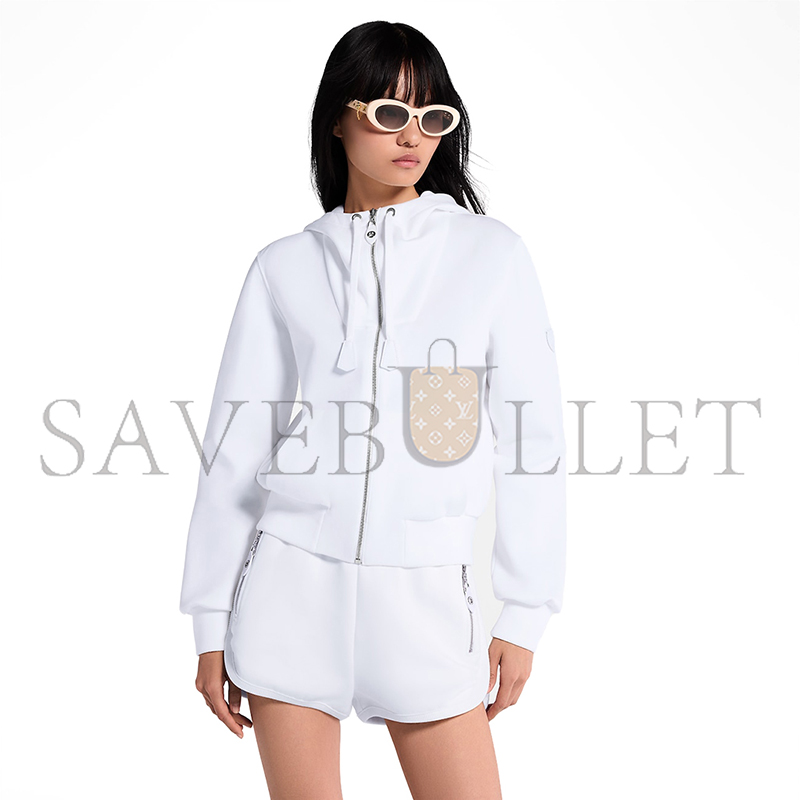 LOUIS VUITTON LEATHER ACCENT HOODIE 1AIAS3